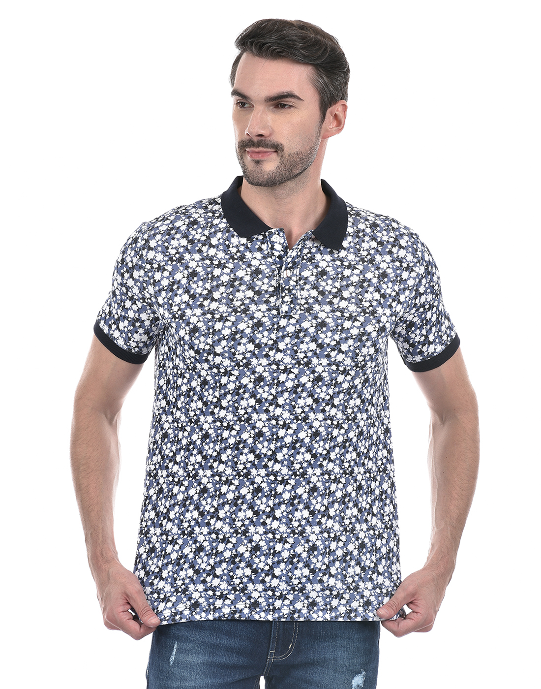 Numero Uno Men Floral Print Multicolor T-Shirt